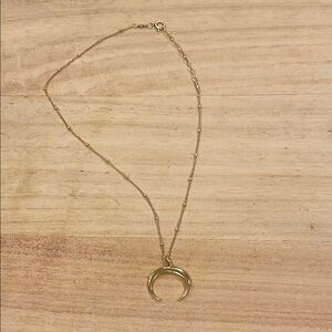 Gold Crescent Moon Necklace